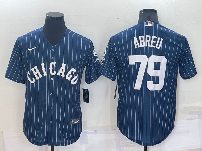 Men's Chicago White Sox #79 Jose Abreu Navy Cool Base Stitched Jersey Men's Chicago White Sox #79 Jose Abreu Navy Cool Base Stitched Jersey